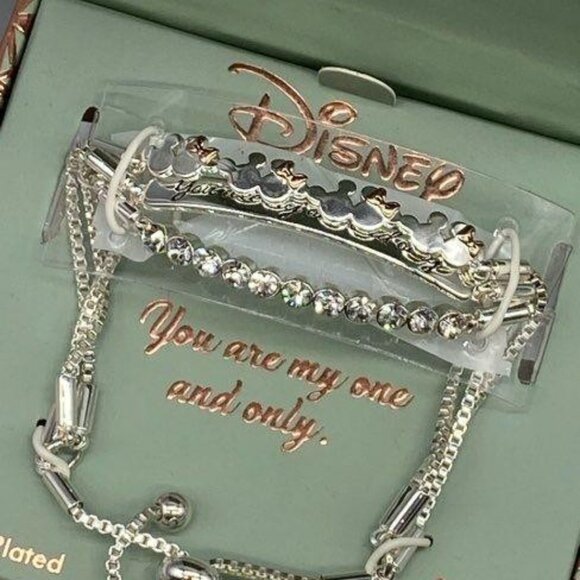 NWT Disney Mickey Silver You are My One and Only Bracelet - Picture 2 of 6